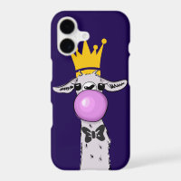 Gracioso Ilustracion de Llama que sopla una burbuj