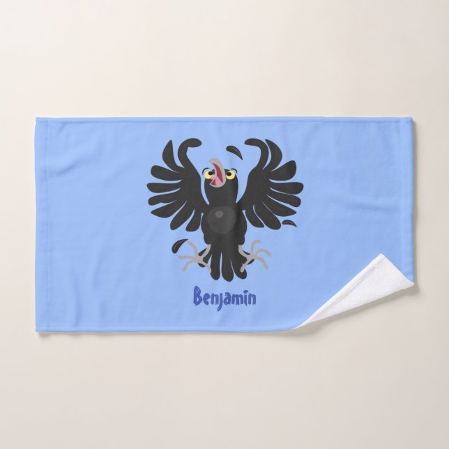 Gracioso ilustracion de personalizado de cuervos l (Toalla de mano)
