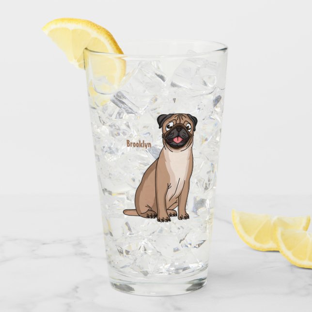 Gracioso ilustracion de personalizado de perro de  (Anverso (hielo))