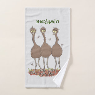 Gracioso ilustracion del trío de emu australiano p