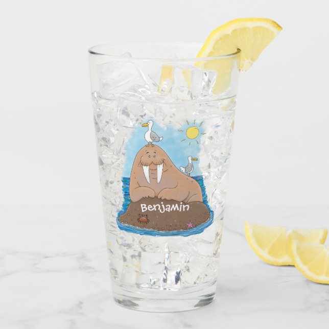 Gracioso ilustracion personalizado de moras felice (Reverso (hielo))