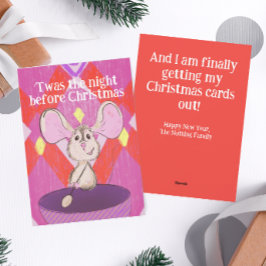 Gracioso Ilustrado Tarde Después De La Tarjeta De