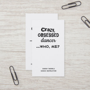 Gracioso instructor de danza tarjetas de negocios