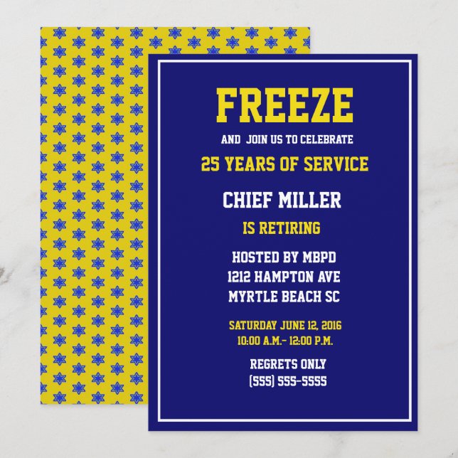 Gracioso Jefe de la Invitación a la Jubilación de  (Anverso / Reverso)