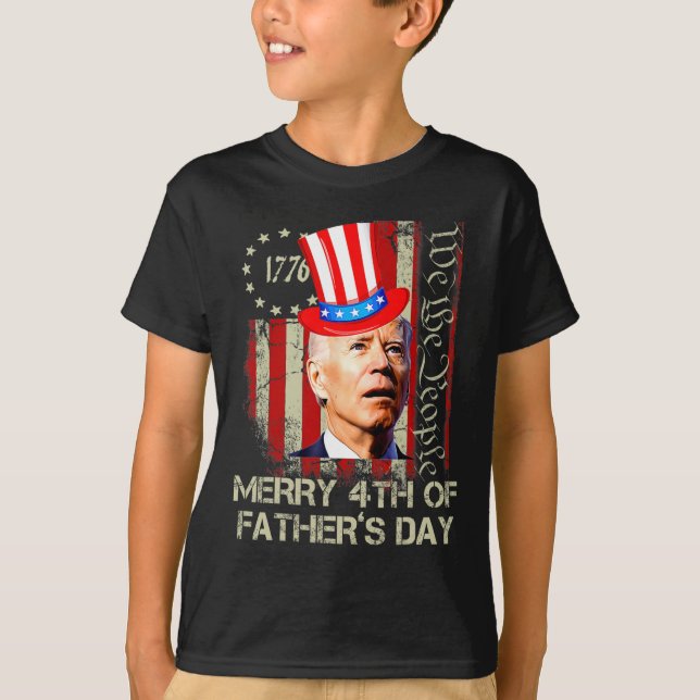 Gracioso Joe Biden Feliz 4° Día del Padre Camiseta (Anverso)