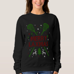 Gracioso Lacrosse Navidades feos Sweater Xmas Para