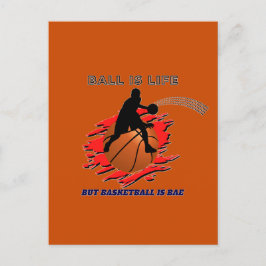 Gracioso lema de básquetbol postal