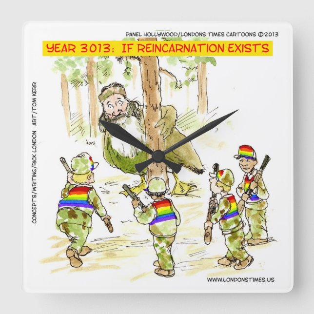 Gracioso LGBT Vs Gigante Reloj de Pared de Duck Sq (Anverso)