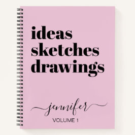 Gracioso libro de sketchbook personalizado de colo