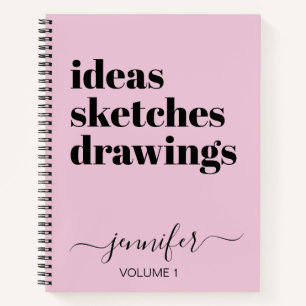 Gracioso libro de sketchbook personalizado de colo