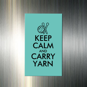 Gracioso Mantener Calma Y Llevar Yarn Knitt Craft 