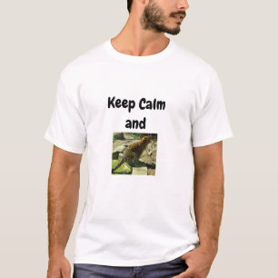 Gracioso mantengan la calma y la camiseta