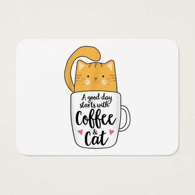Gracioso Naranja Cat Coffee Mug Cat Lover (Frente)