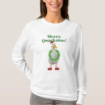 Gracioso Navidad de pato con camiseta de Quackmas