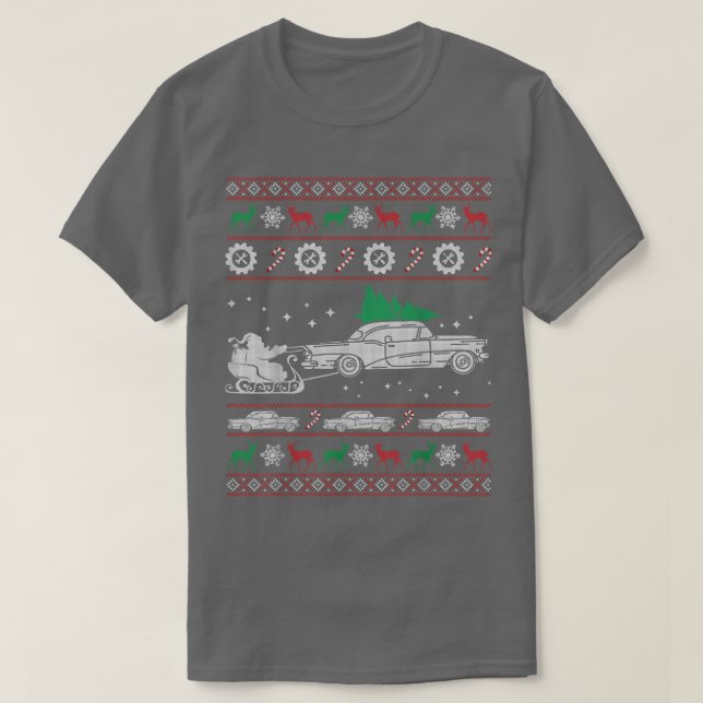 Gracioso Navidades feos de autos clásicos Sweater  (Diseño del anverso)