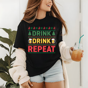 Gracioso Navidades feos Sweater Beer Script