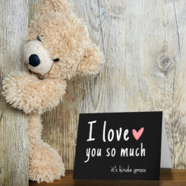 Gracioso negro te amo tarjeta El día de San Valent