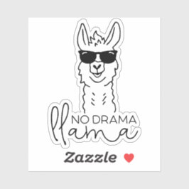 Gracioso No Drama Guay Llama Pegatina
