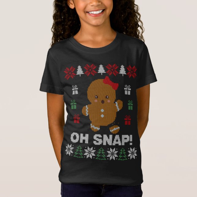 Gracioso Oh Snap! Gingerbread Cookie sudaderas (Anverso)