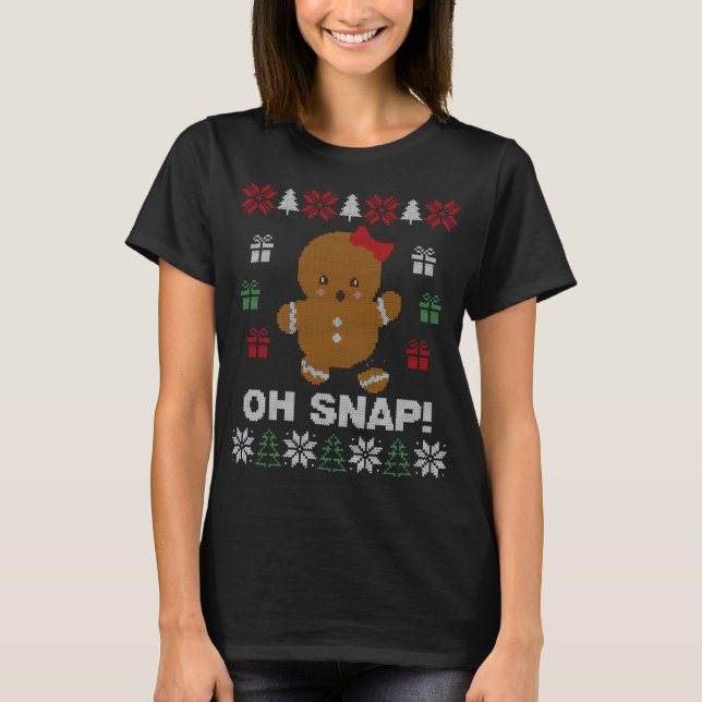 Gracioso Oh Snap! Gingerbread Cookie sudaderas (Anverso)