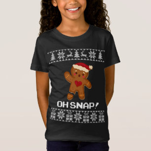 Gracioso Oh Snap Gingerbread Navidades Feo Sweater