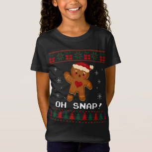 Gracioso Oh Snap Gingerbread Navidades Feo Sweater