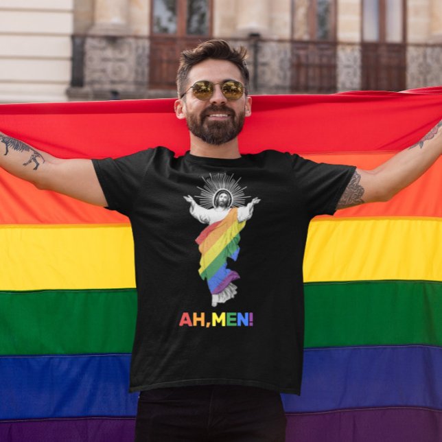 ¡Gracioso Orgullo Gay AH, HOMBRES! Camiseta (Subido por el creador)