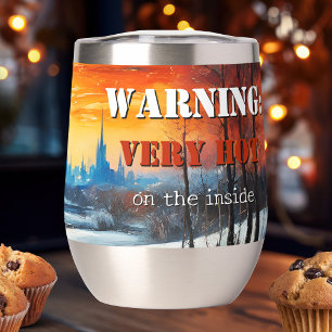 Gracioso paisaje invernal aislado Tumbler