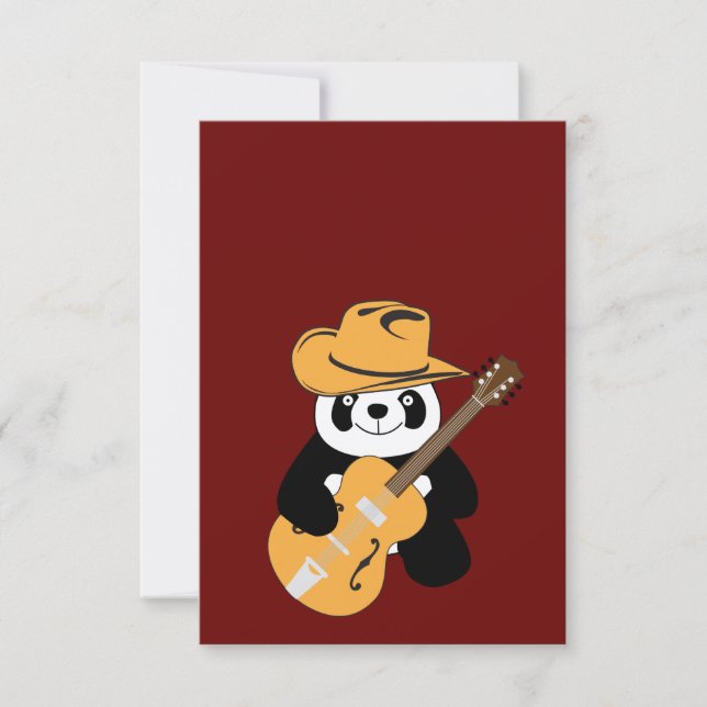 Gracioso panda con guitarra (Anverso)