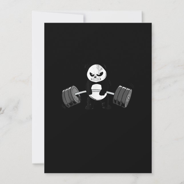 Gracioso Panda Workout Kitten Gym Deadlift Power (Anverso)