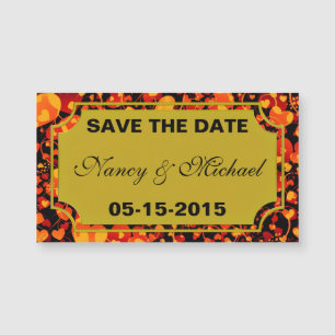 Gracioso patrón cardiaco VIII - amarillo rojo negr