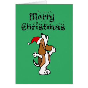 Gracioso perro beagle canta Navidades Carols