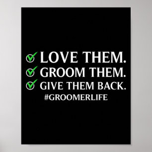 Gracioso Perro Grooming Arte Para Hombres Mujeres 