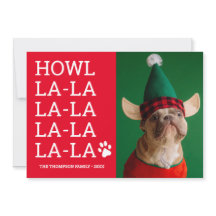 Gracioso perro Personalizado Foto Howl la la la la