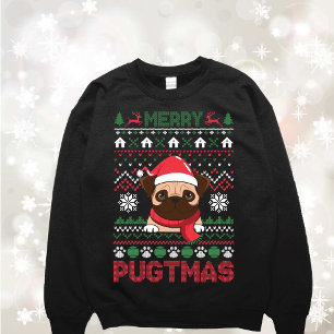 Gracioso Perro Pug Sudadera Sudadera