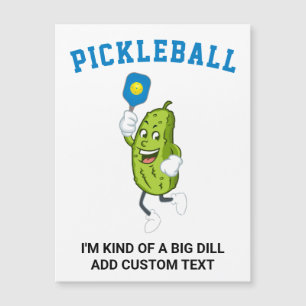 Gracioso Pickle Jugando Pickleball Añadir texto Pe