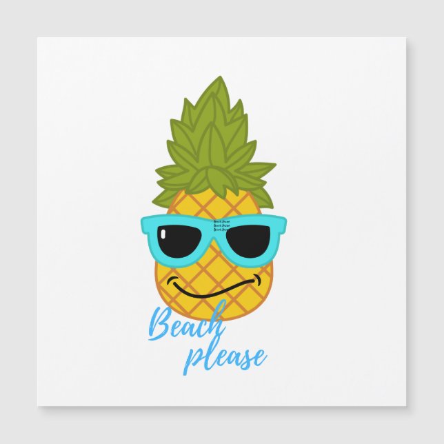 Gracioso Pineapple Chillante Con Gafas De Sol De V (Anverso)