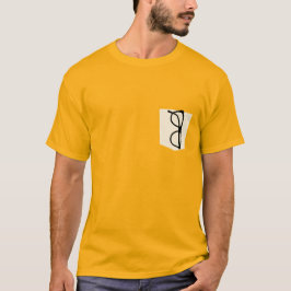 Gracioso Pocket Tee falso con diseño de camiseta d
