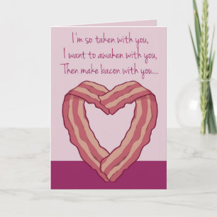 Gracioso poema con tarjeta Bacon para El día de Sa