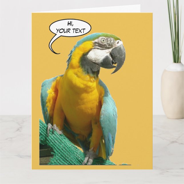 Gracioso Polvo De Loro Hablando. Tarjeta de felici (Anverso)