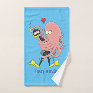Gracioso pulpo abrazos buceo humor personalizado