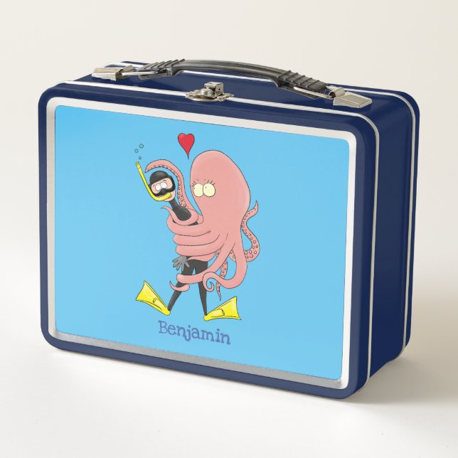 Gracioso pulpo abrazos buceo humor personalizado (Anverso)