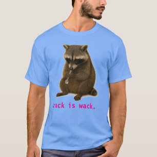 Gracioso Raccoon Fumando Una Camisa De Tubería