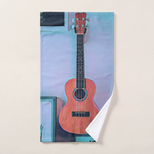 Gracioso regalo de amante de la guitarra (Toalla de mano)