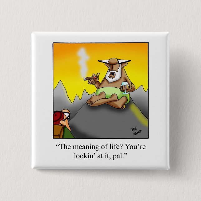 Gracioso regalo de botón de humor de cigarro (Anverso)