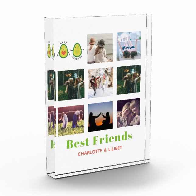 Gracioso regalo de COLLAGE DE FOTOS BFF Personaliz (Izquierda)