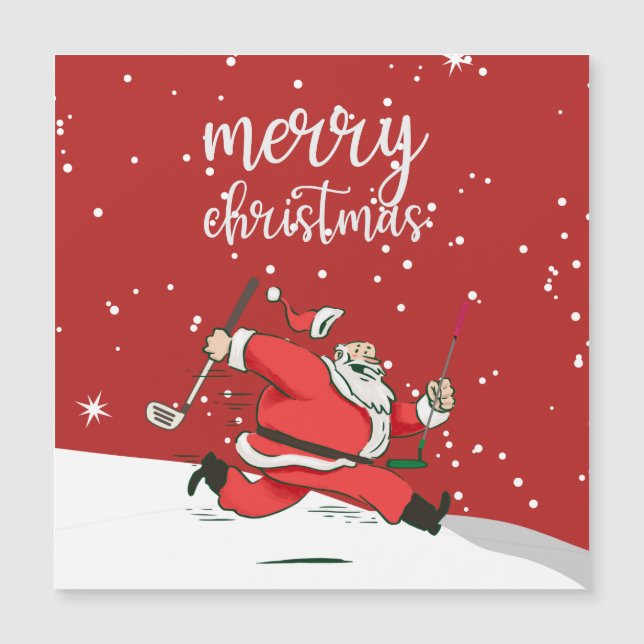 Gracioso regalo de golf de Santa Claus para Feliz  (Anverso)