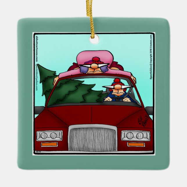 Gracioso regalo de ornamento de vacaciones para co (Anverso)