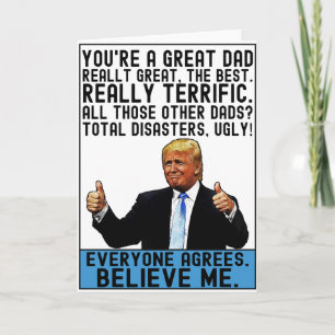 Gracioso regalo de Trump Dad para la tarjeta del d