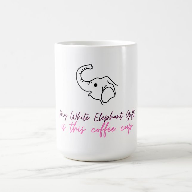 Gracioso regalo para elefantes blancos - Copa de c (Centro)